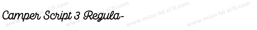 Camper Script 3 Regula字体转换